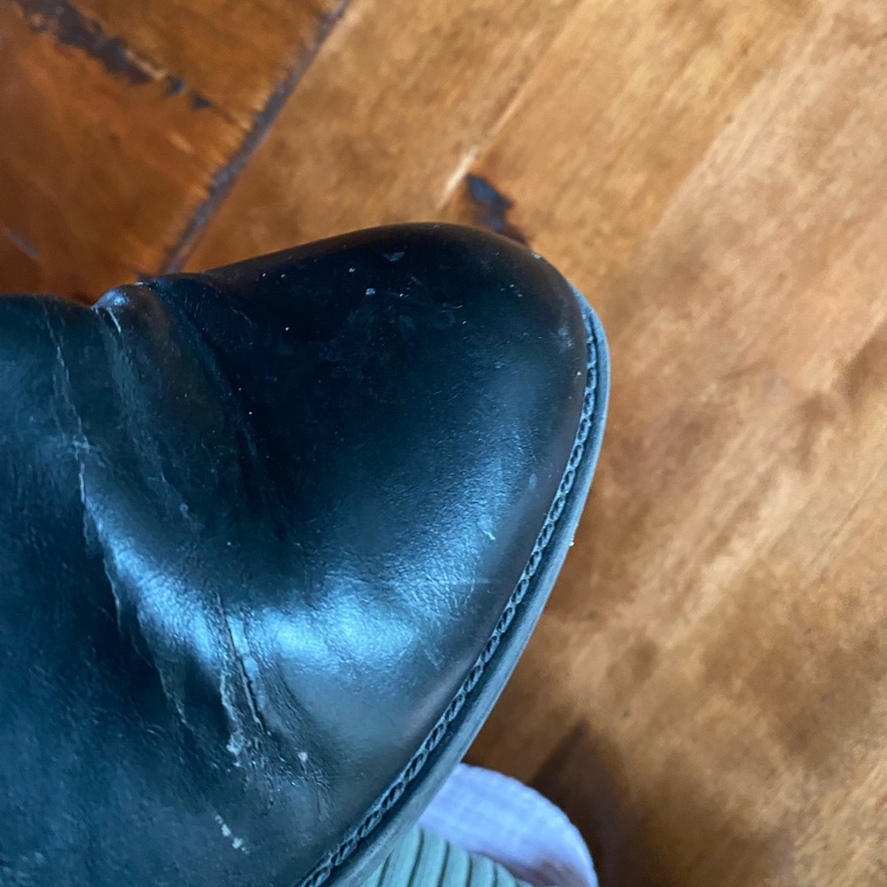 Black faux Leather Knee-High Boots - Picture 8 of 12